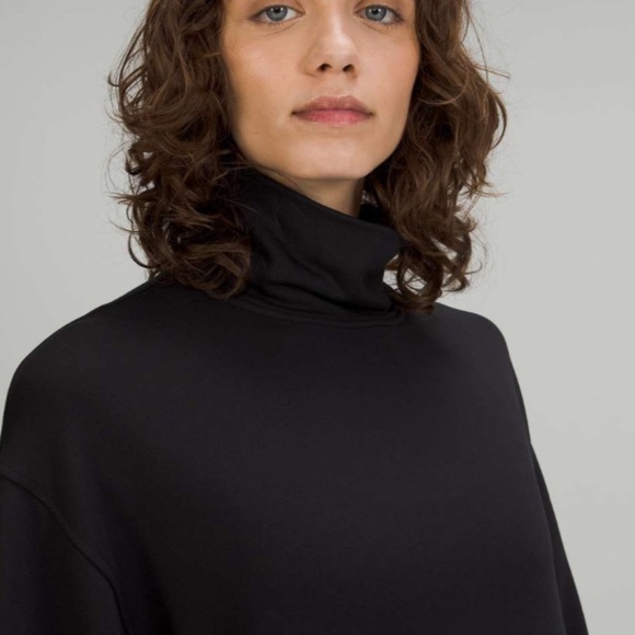 Lululemon Modal Fleece Funnel Neck Dress Size 6 in Black - Picture 10 of 15